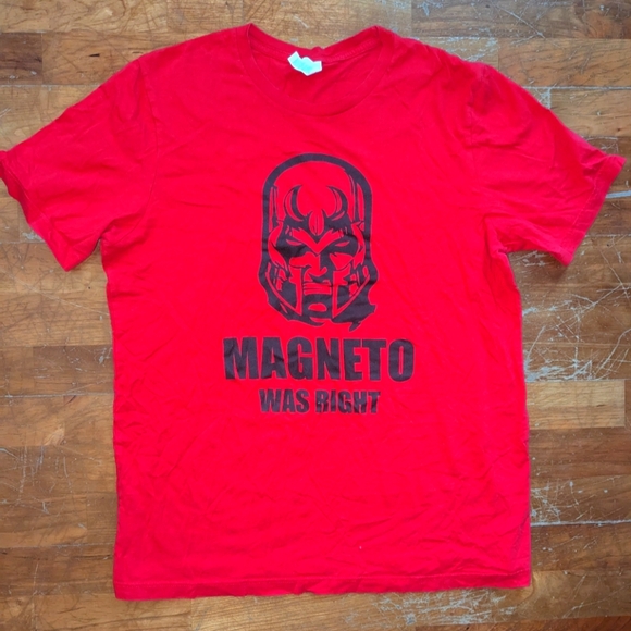 Bella Canvas Other - 🍒5 for $30🍒 Red "Magneto Was Right" Graphic Tee